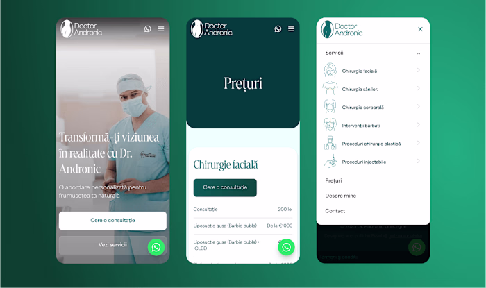 Dr Andronic - Plastic surgeon website