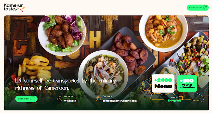 Kamerun Taste Landing Page