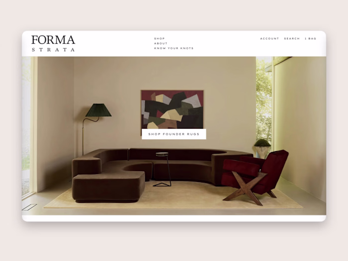 Forma Strata. A custom Shopify