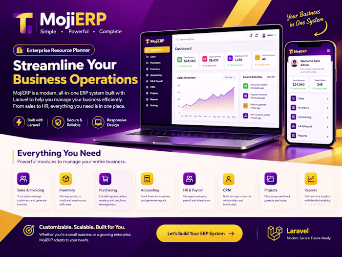 MojiERP - Custom Laravel ERP