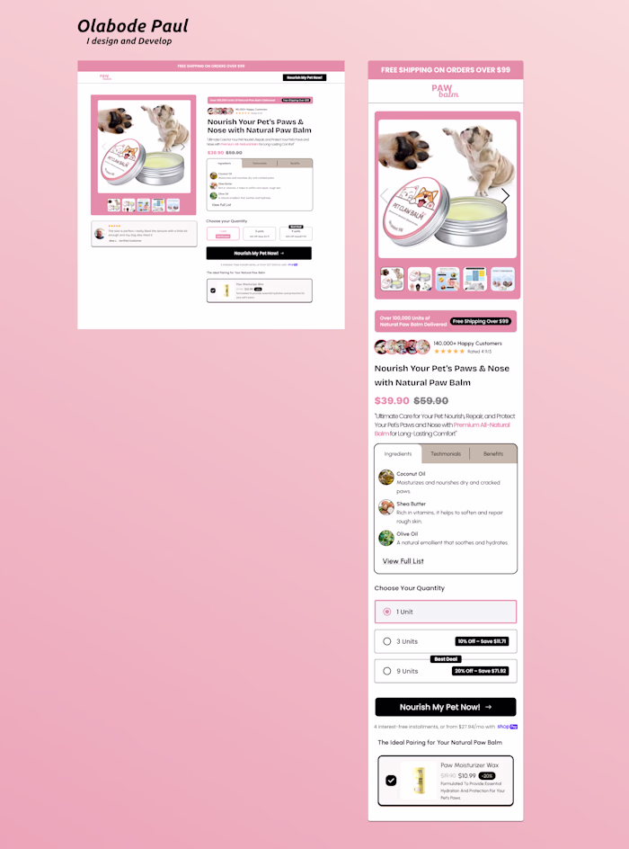 Offer Section Built in Figma and developed on Replo
