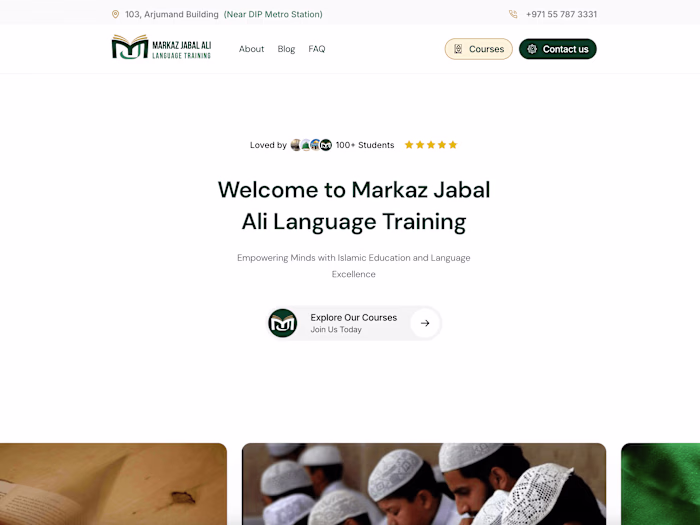 Branding and Website Development for Markaz Jebel Ali