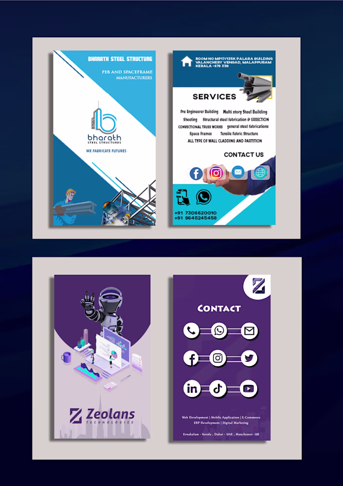 Digital card designs for Some of my clients
