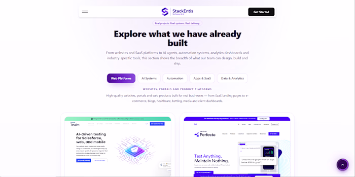 I build websites, SaaS platforms,