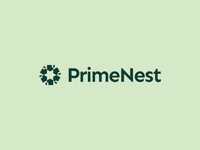 PrimeNest Real Estate Logo Design.