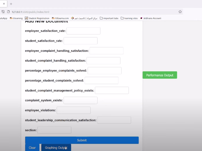  Progress report system for University