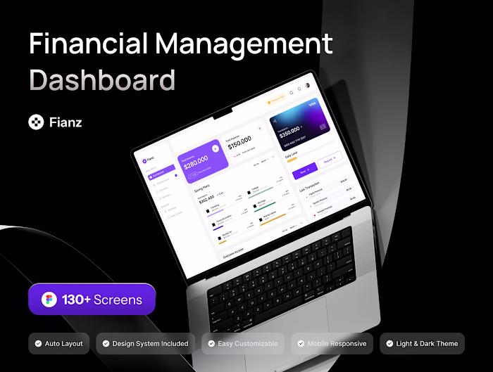 Fianz - Financial Management Dashboard UI KIT