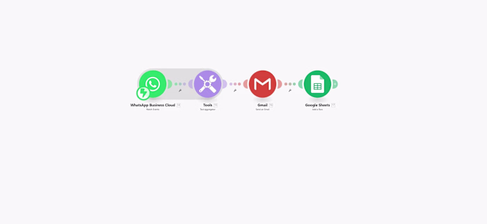WhatsApp Business Cloud Automation with Gmail & Google Sheets