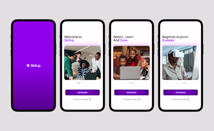 Skillup -Edtech Mobile app Onboarding Screen UI
