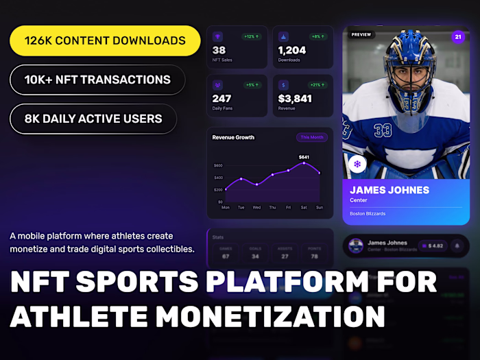 🏒 NFT Sports Platform for Athlete Monetization