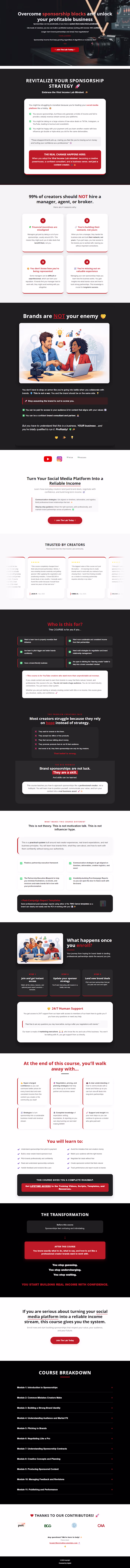 Kajabi Course Support and landing page design