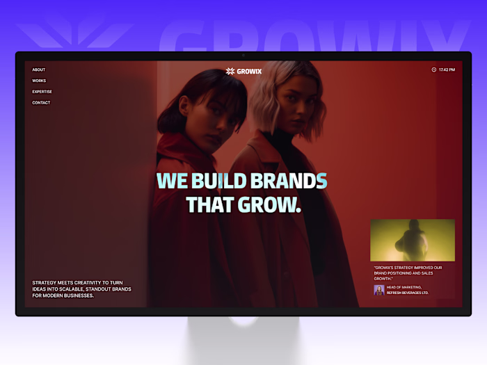 GrowiX — Digital Creative Agency Template Design