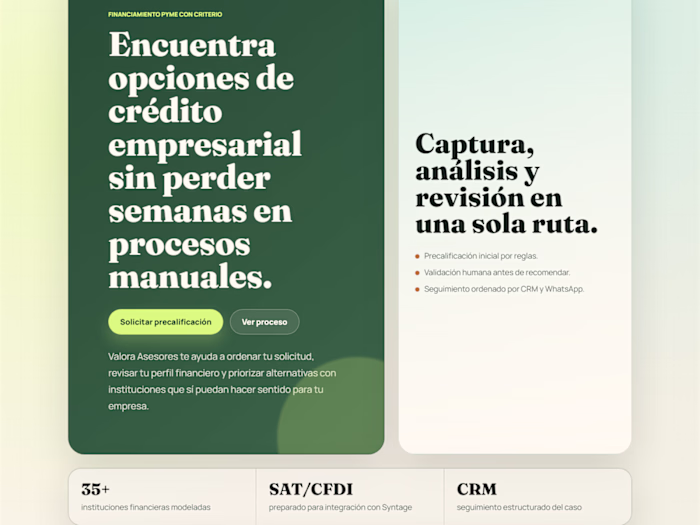 Valora: CRM Scoring & Operations Automation