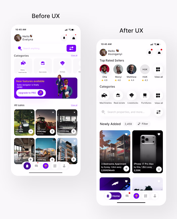 I redesigned BURE Marketplace Mobile