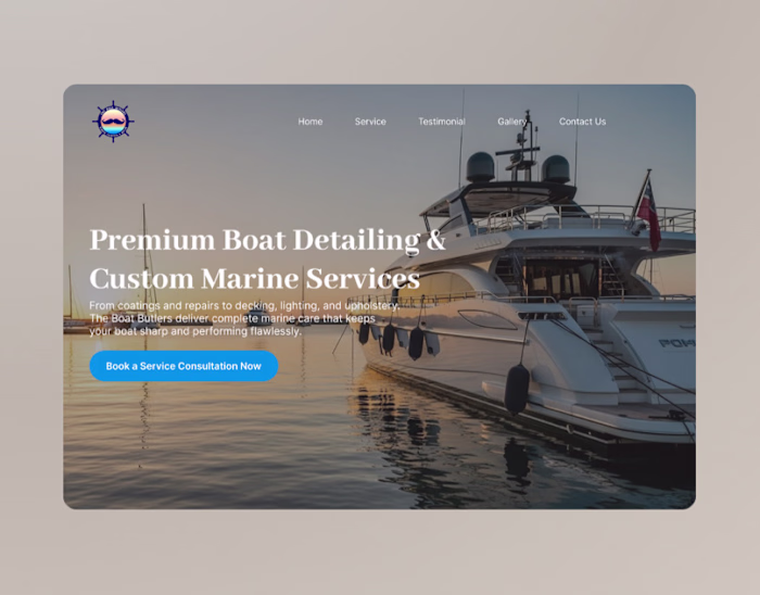 Before & After Boat Detailing Website Design