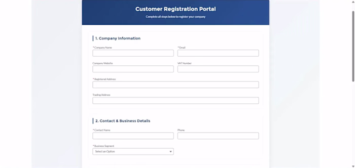 B2B Onboarding Portal – Salesforce Experience Cloud