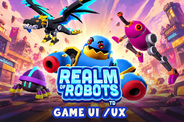 Game UI /UX-- Realm of Robots TD