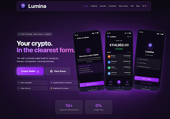 Worked on Lumina Wallet, a