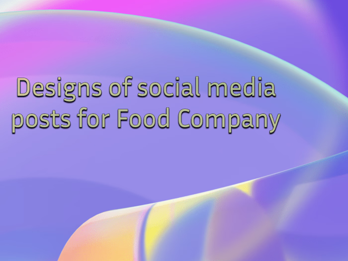 SMM for food company