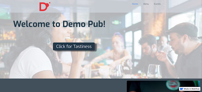Webflow design built with a