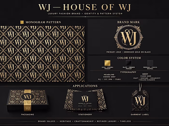 Premium monogram logo designed for wisdom Joseph obinna- Hou...