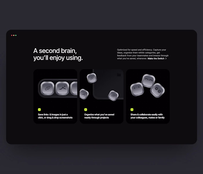 Web design UI for a