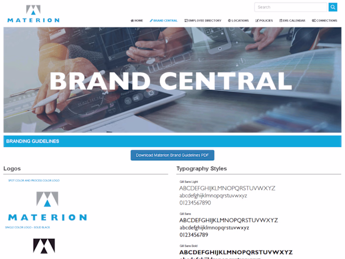Website Design and Development - Materion Matters