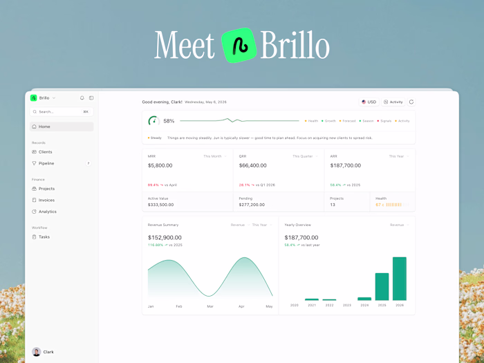 Brillo - Building an All-in-One SaaS for Freelancers & Studios