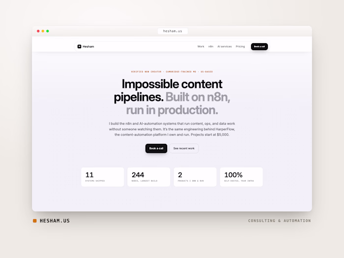 Hesham.us — Automation Consulting Site