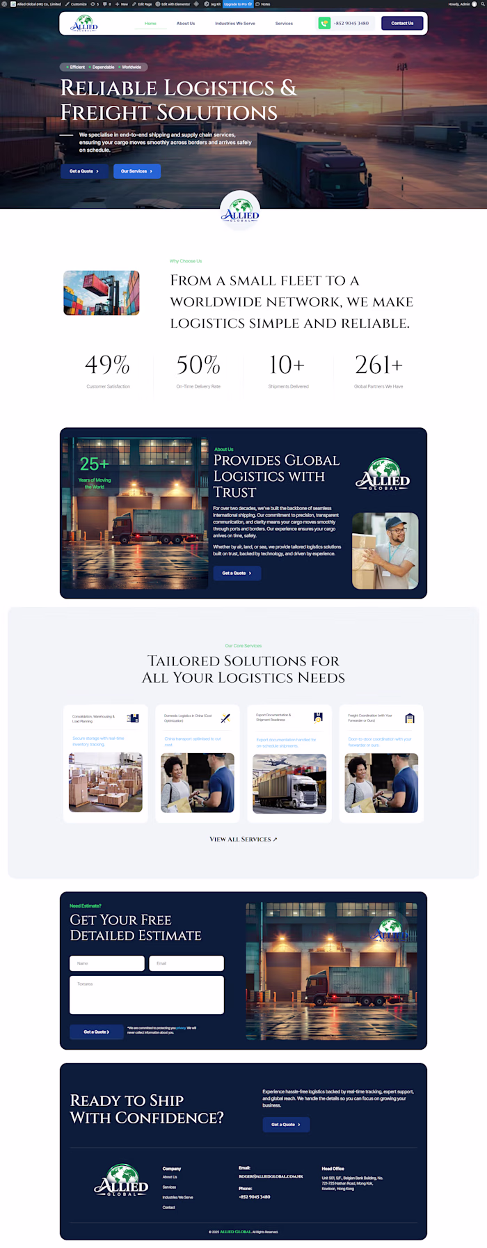 Built a WordPress website for