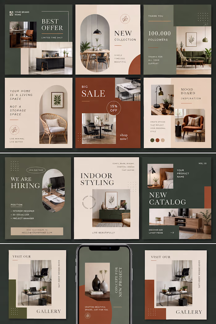 Modern Interior Mood Board |