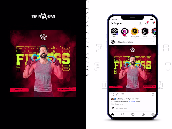 FITNESS SOCIAL MEDIA POST DESIGN