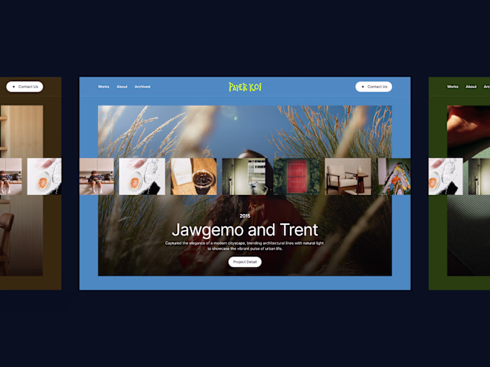 Photography Portfolio Website for Paper Koi