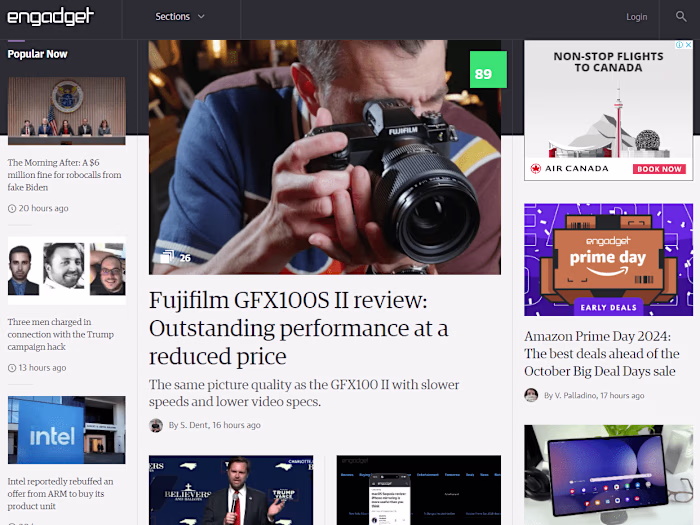 Blog creation for engadget (SEO expertise)