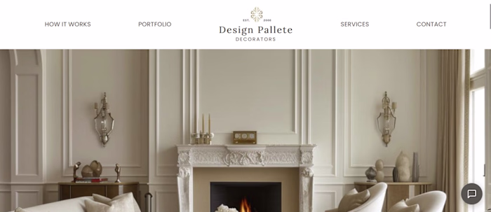 Full website for an interior