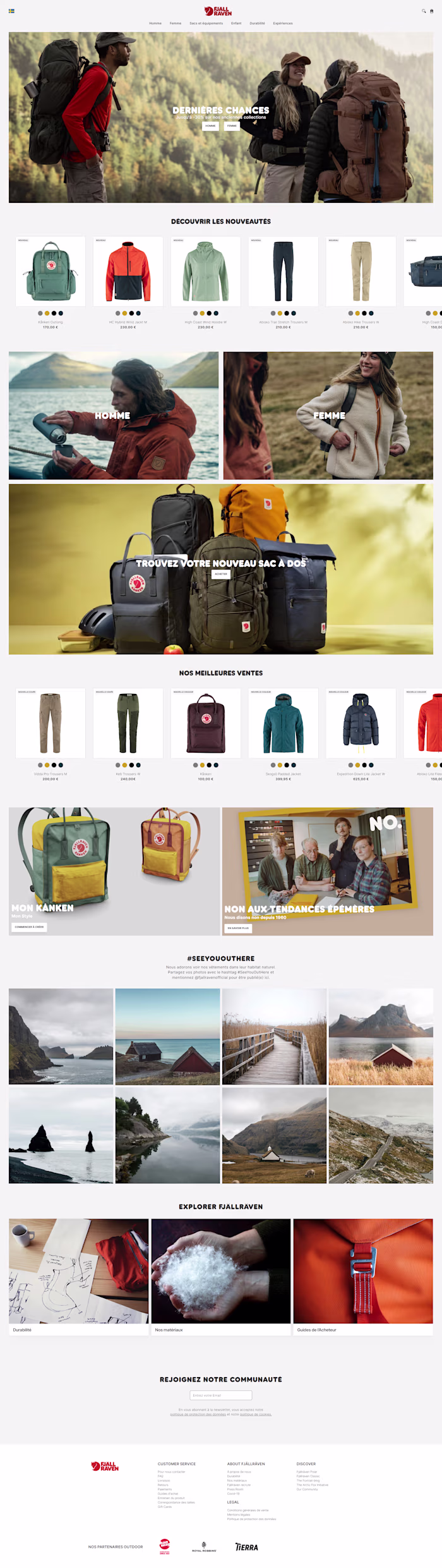 Fjällräven on Framer + Slight Redesign
