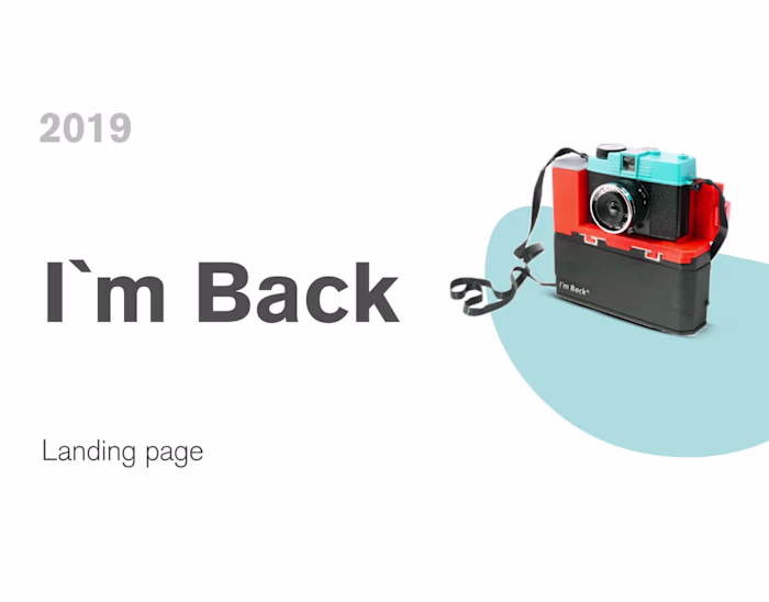 Kickstarter project -landing page
