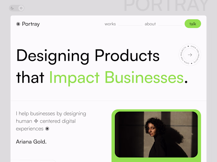 Framer Creative Portfolio Template