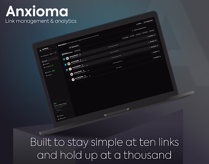 Anxioma - Link Management & Analytics Platform