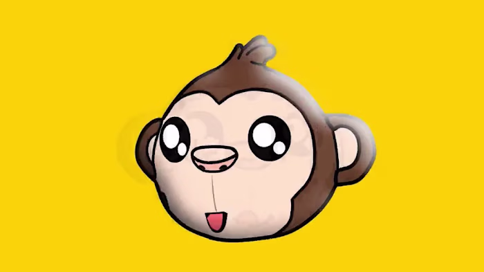Animated Monkey Head Logo