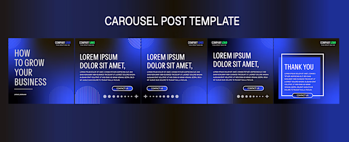 Corporate Social Media Carousel Design