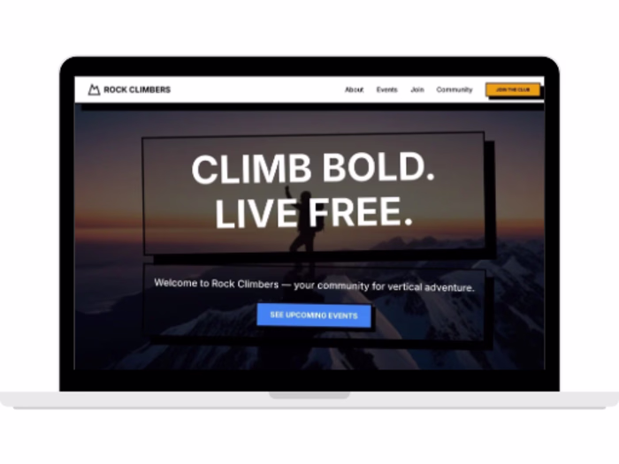 Brutalist Website for Jamaican Rock Climbers
