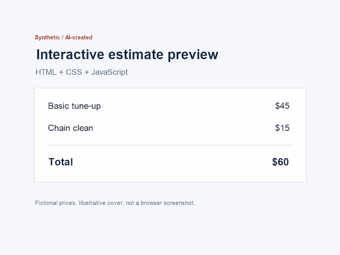 Interactive estimate calculator — synthetic