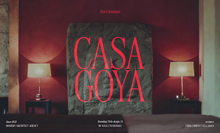 Casa Goya - Boutique Hotel Branding/Web-design :: Behance