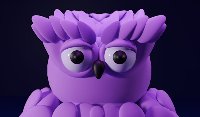 Mascota 3D para app Búho