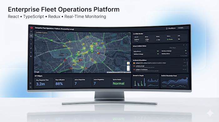 Enterprise Fleet Operations Dashboard | React, TypeScript 