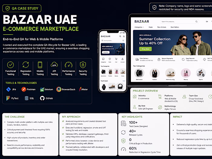 Bazaar UAE — E-commerce Marketplace QA