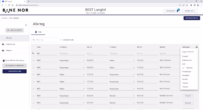 BEST-L, a system for long-term planning of track access