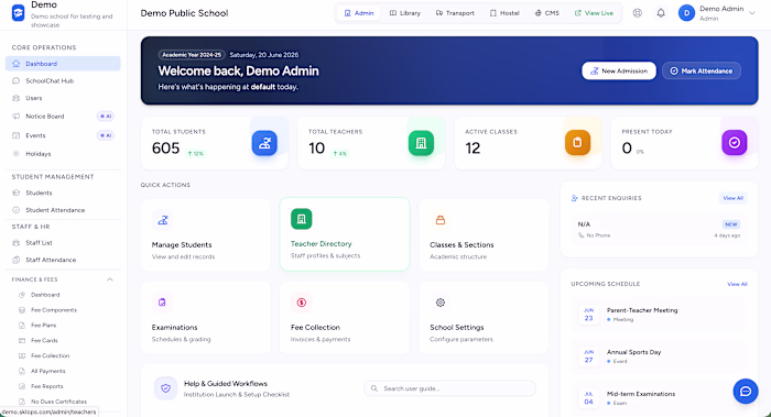 SKLOPS School ERP System