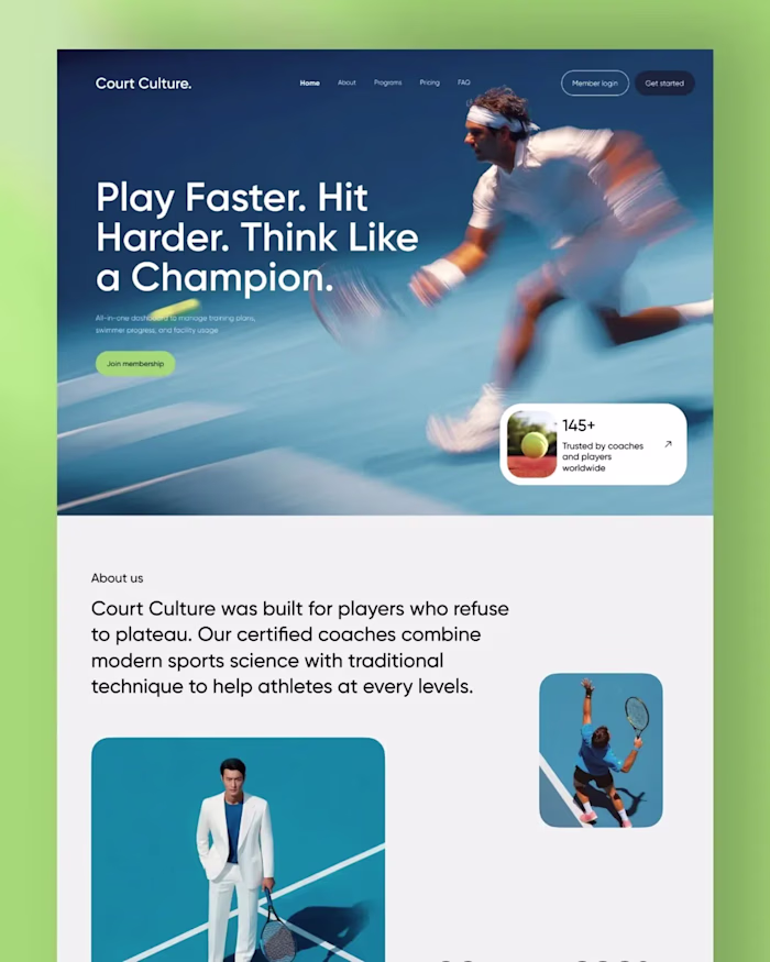 Framer Membership Site: Court Culture
